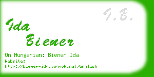 ida biener business card